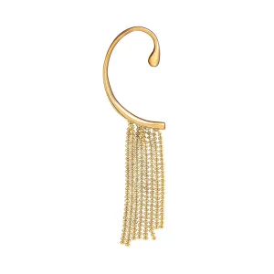 Adjustable Ear Cuff Sterling Silver with Dancing Chain I Jan Leslie