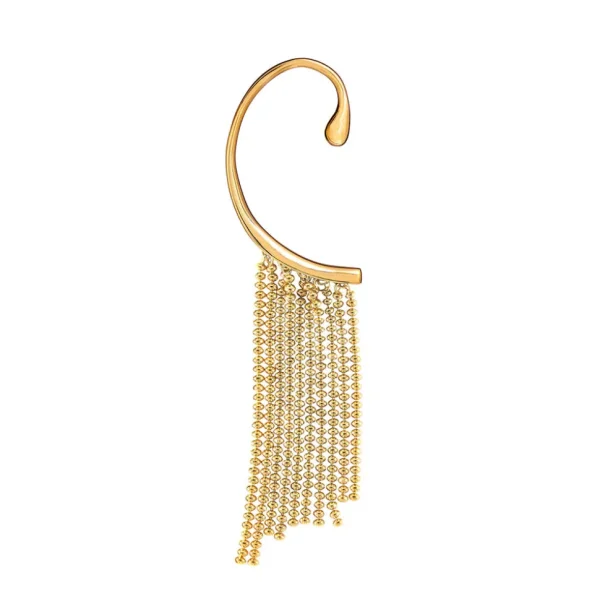 Adjustable Ear Cuff Sterling Silver with Dancing Chain I Jan Leslie