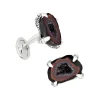 Agate Druzy Geode Claw Sterling Cufflinks