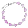 All Around Mother of Pearl Heart Sterling Silver Bracelet