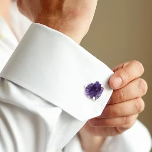 Amethyst Druzy Sterling Cufflinks