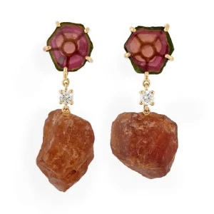 Antelope Valley 18K Gold One of a Kind Gemstone Earrings