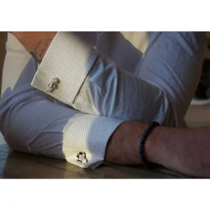 Astronaut Bobble Head & Shuttle Sterling Cufflinks