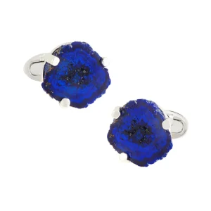 Azurite Druzy Sterling Cufflinks