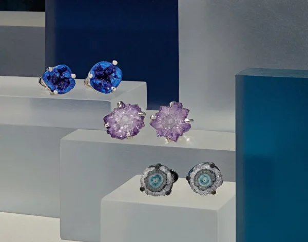 Azurite Druzy Sterling Cufflinks