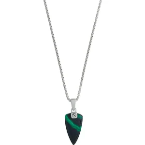Azurite Malachite Arrow Pendant Necklace
