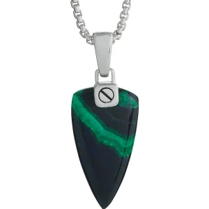 Azurite Malachite Arrow Pendant Necklace