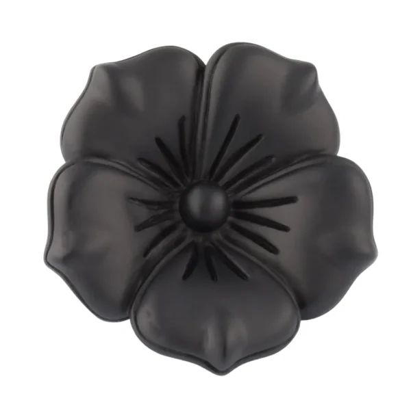 Black Flower Lapel Pin