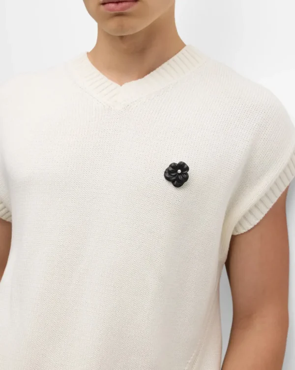Black Flower Lapel Pin