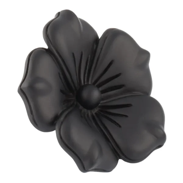 Black Flower Lapel Pin