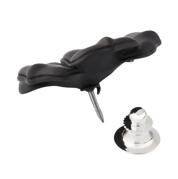 Black Flower Lapel Pin