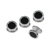 Black Onyx Rivet Etch Detail Sterling Tuxedo Studs