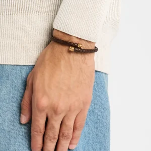 Braided Leather Bracelet with Flexible Spring Fit