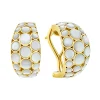 Bubble Crescent 18k Gold Vermeil Sterling Earrings