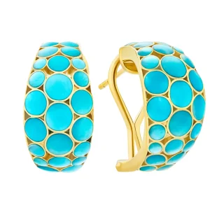 Bubble Crescent 18k Gold Vermeil Sterling Earrings