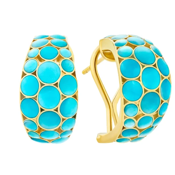 Bubble Crescent 18k Gold Vermeil Sterling Earrings