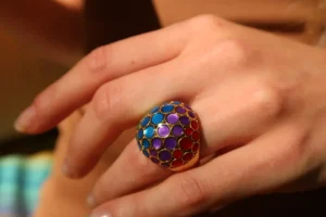 Bubble Mother of Pearl Ring