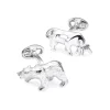 Bull & Bear Stock Trader Sterling Cufflinks