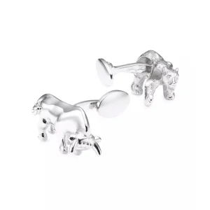 Bull & Bear Stock Trader Sterling Cufflinks