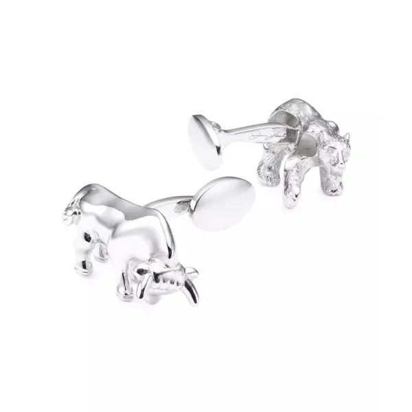Bull & Bear Stock Trader Sterling Cufflinks
