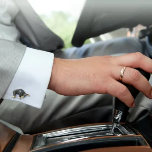 Bull Sterling Cufflinks with 18k Gold Vermeil horns