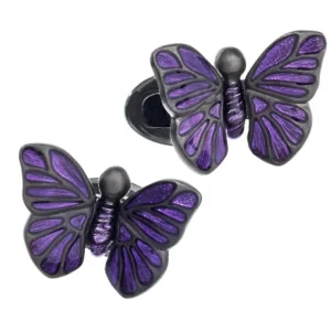 Butterfly Moving Sterling Cufflinks