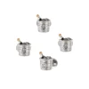 Champagne Bucket Sterling Tuxedo Studs