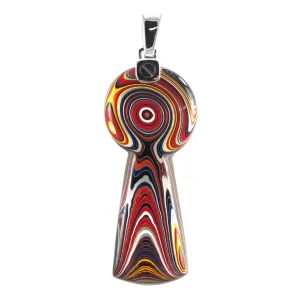 Corvette Fordite Sterling Silver Pendant I Jan Leslie