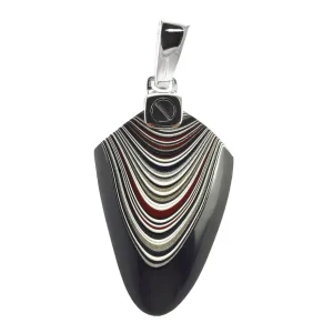 Corvette Fordite Sterling Silver Pendant I Jan Leslie