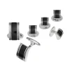 Curved Rectangle Sterling Cufflinks & Studs