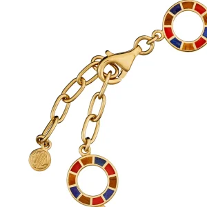 Dash All Around Circle Gemstone 18K Gold Vermeil Sterling Silver Bracelet