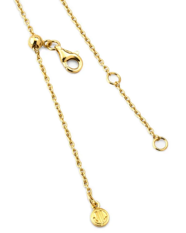 Dash Circle Triple Station Gold Vermeil Sterling Necklace
