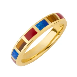 Dash Gemstone Gold Vermeil Sterling Stackable Ring