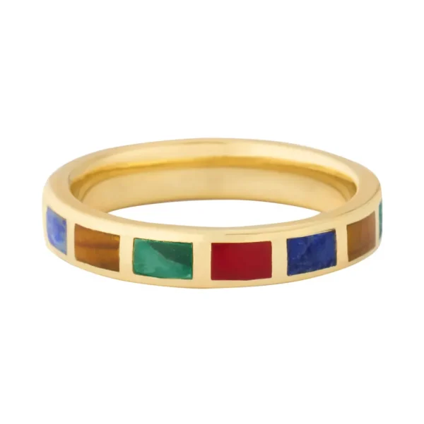 Dash Gemstone Gold Vermeil Sterling Stackable Ring