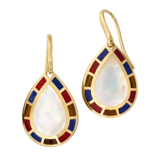 Dash Gemstone Gold Vermeil Sterling Teardrop Earrings