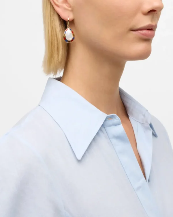 Dash Gemstone Gold Vermeil Sterling Teardrop Earrings