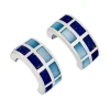 Dash Gemstone Sterling Huggie Earrings