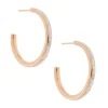 Dash Gemstone Sterling Rose Gold Vermeil Hoop Earrings