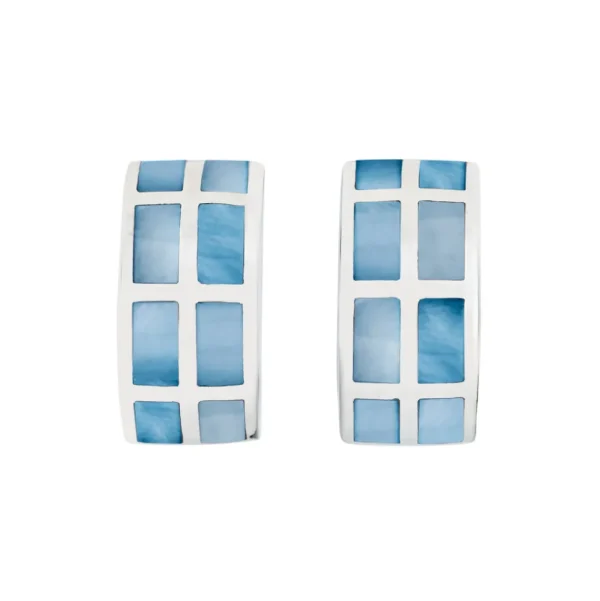 Dash Gemstone Sterling Silver Huggie Earrings