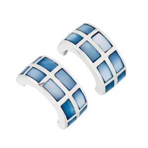Dash Gemstone Sterling Silver Huggie Earrings