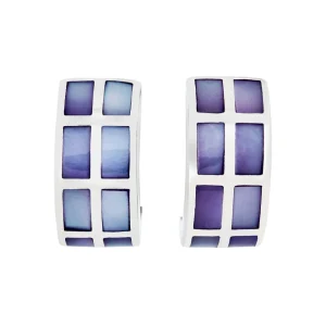 Dash Gemstone Sterling Silver Huggie Earrings