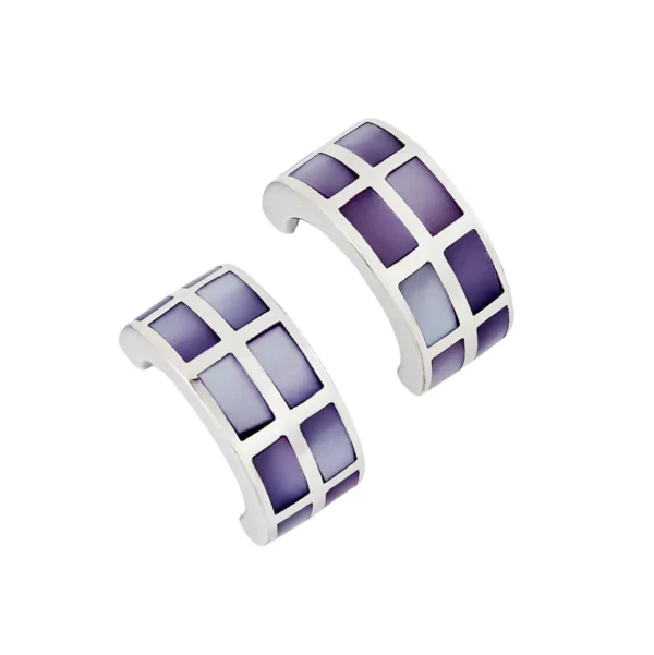 Dash Gemstone Sterling Silver Huggie Earrings