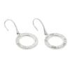 Dash Loop Circle Drop Gemstone Sterling Silver Earrings