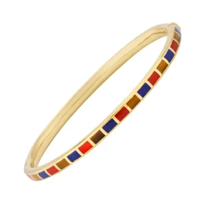 Dash Multicolor Gold Vermeil Sterling Bangle Bracelet