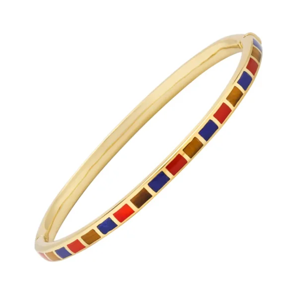 Dash Multicolor Gold Vermeil Sterling Bangle Bracelet