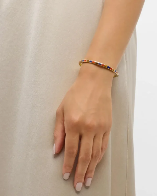 Dash Multicolor Gold Vermeil Sterling Bangle Bracelet