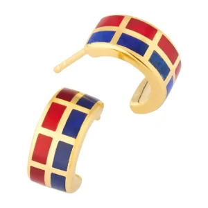 Dash Multicolor Sterling Huggie Earrings