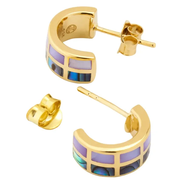 Dash Multicolor Sterling Huggie Earrings