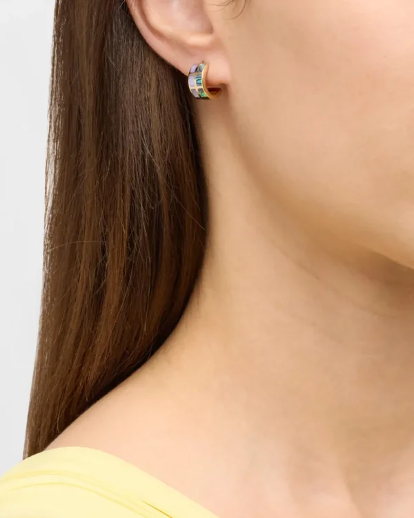 Dash Multicolor Sterling Huggie Earrings