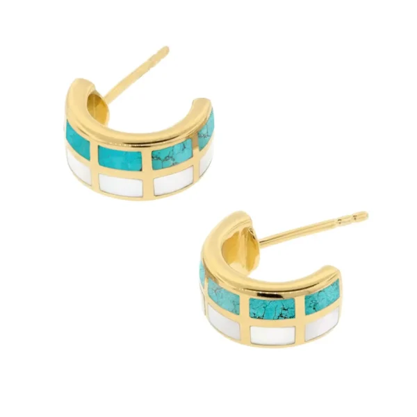 Dash Multicolor Sterling Huggie Earrings